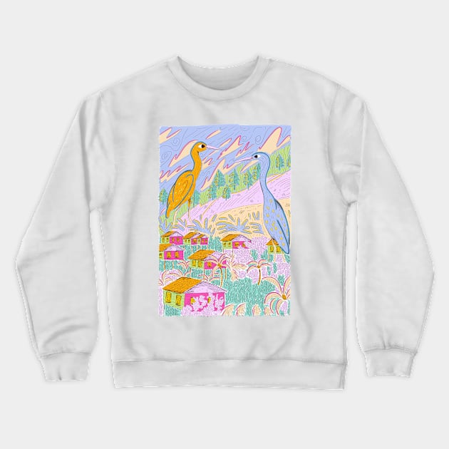 Heron Crewneck Sweatshirt by fernandaschallen